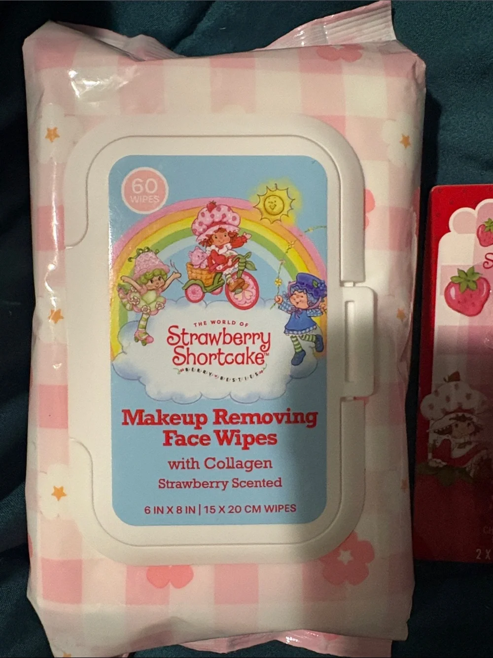 Strawberry Shortcake Pink Makeup Wristbands, Large Makeup Wipes & Lip Balms